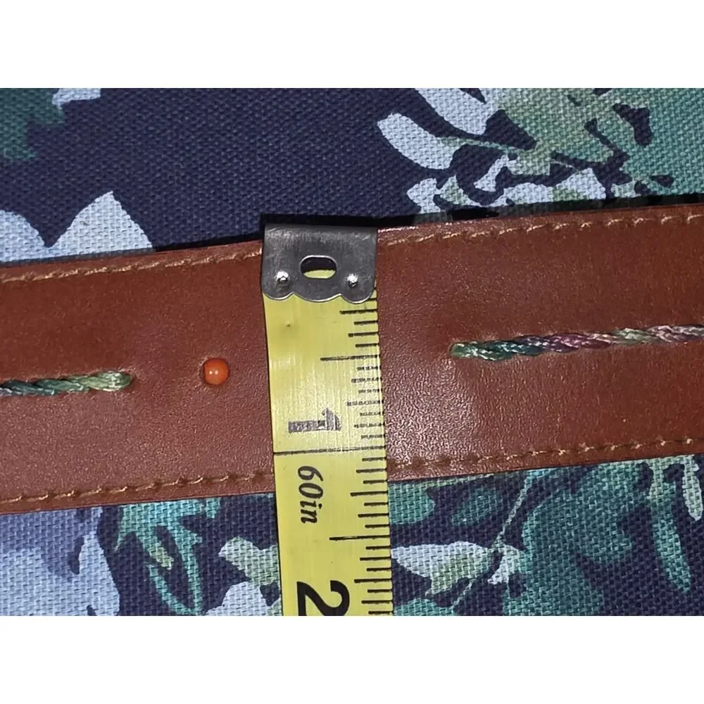 The Limited Genuine Leather Made in Italy Brown Belt Multicolor Stitch